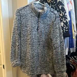 Women's Gray Marled Fleece 3/4 zip. Worn once.